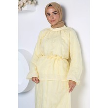 Julude Bel Bağcıklı Astarlı Tesettür Bluz P-00022977