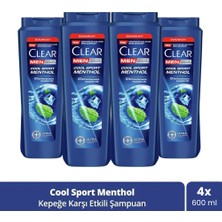 Clear Men Şampuan Cool Sport Menthol 600 ml x 4 Adet