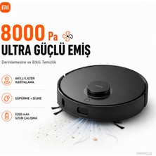Xiaomi 8000 Pa Yüksek Emiş Gücüne Sahip Akıllı Robot Süpürge ve Paspas, Saç Dolaşma Önleyici Sistem, Lazer Haritalama ve 5200 Mah Pil + Mutfak Tartısı ( Onerous)
