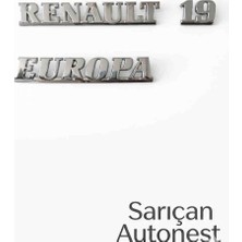 OEM Renault 19 Europa Bagaj Yazısı Seti Krom Geçmeli/tırnaklı Tip
