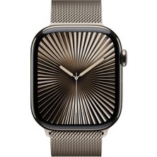 Apple Watch Series 10 Gps + Cellular 46MM Natürel Titanyum Kasa ve Natürel Milano Loop Kordon Akıllı Saat - Outlet