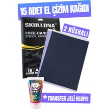 Valor Skulldna Free-Hand Dövme Transfer Kağıdı A4 15 Adet – El Çizim Stencil Kağıdı + 30ML Jel Hediyedir