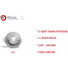 Oval Ön Fren Disk Tk. Fiat Uno 60 70 S-sx 1983-2006 Palio Siena 1,0 1,1 1,4 240mm. 71738423 Öcal T-210