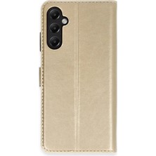 Giga Tech Samsung Galaxy A05S Kılıf Trend S Plus Kapaklı Kılıf - Gold