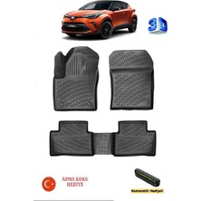 Ahlparts Toyota C-Hr 2023 Sonrası Uyumlu 3D Havuzlu Paspas Asma Koku ve Numaratör Hediyeli