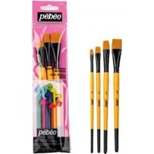 Pebeo 4'lü Firça Seti Renkli Sanatsal Malzemeler Set:10 Yüksek Kalite Fırçalar