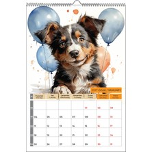 Naturel Basım 2027 Köpek Color Doge Duvar Takvimi