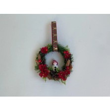 St. Morritz Yeniyıl Yılbaşı Mery Christmas Yapay Çiçek Aranjmanı Dekoratif Obje Kapı Süsü