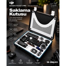 3D Snaxx Djı Osmo Pocket 4 Pro Uyumlu Profesyonel Sert Saklama Kutusu – Kamera ve Aksesuar Organizer Çantası