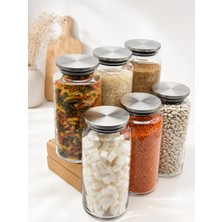 St. Morritz 6 Adet 1300 Ml. Bakliyat Saklama Cam Kavanoz Bakliyat - Erzak Saklama Kabı