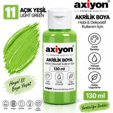 Axiyon Art Akrilik Boya 130 ml Açık Yeşil – Su Bazlı Hobi ve Dekoratif Boya