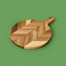 St. Morritz Akasya Yuvarlak Kesim Tahtası - Kahverengi - 30 cm