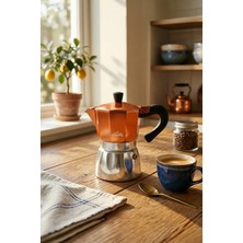 St. Morritz 240 ml Alüminyum Moka Pot Espresso Kahve Makinesi Bakır Renk Hes-6