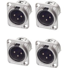 St. Morritz Hepa Merz SFC-SR11-4X Xlr Şase Erkek Canon 3 Pinli Xlr Şase Konnektör (4 Adet)