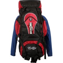 Cakard 95+10 Lt Unisex Outdoor Büyük Boy Sırt Çantası Kırmızı Su Geçirmez Malzeme ile