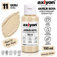 Axiyon Art Akrilik Boya 130 ml Ekru – Su Bazlı Hobi ve Dekoratif Boya