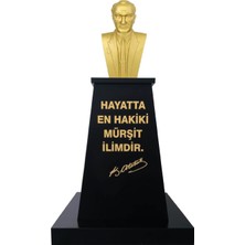 Panapole Atatürk Büstü (60CM Fiber)+ Kaide (120CM)+ Alt Tabla Lise Modeli