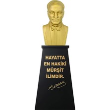 Panapole Atatürk Büstü (80CM Alüminyum)+ Kaide (120CM) Lise Modeli