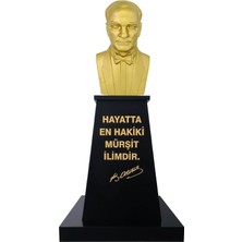 Panapole Atatürk Büstü (80CM Alüminyum)+ Kaide (120CM)+ Alt Tabla Lise Modeli
