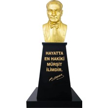 Panapole Atatürk Büstü (80CM Pirinç)+ Kaide (120CM)+ Alt Tabla Lise Modeli