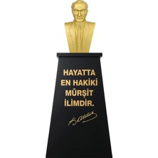 Panapole Atatürk Büstü (60CM Fiber)+ Kaide (120CM) Lise Modeli