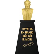 Panapole Atatürk Büstü (60CM Fiber)+ Kaide (100CM) Ilkokul Modeli