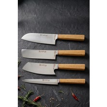 Castle Elite Serisi Mutfak Bıçak Seti Et Ekmek Sebze Salata Fileto Şef Bıçağı 4 Lü Set ( MFT-8654)