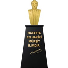 Panapole Atatürk Büstü (70CM Fiber)+ Kaide (120CM) Lise Modeli