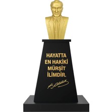 Panapole Atatürk Büstü (60CM Fiber)+ Kaide (100CM)+ Alt Tabla Ilkokul Modeli