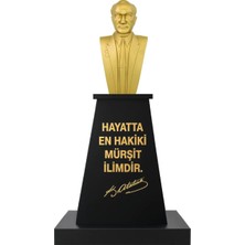 Panapole Atatürk Büstü (70CM Alüminyum)+ Kaide (100CM)+ Alt Tabla Ilkokul Modeli