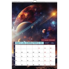 Naturel Basım 2027 Uzay / Space Duvar Takvimi