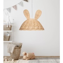 St. Morritz Rattan Bambu Hasır Tavşan Kulak Çocuk Odası Avize