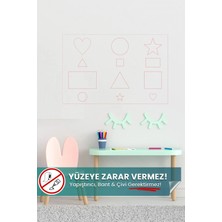 St. Morritz Şekil ve Çizgi Çalışması - Yaz Sil, Taşınabilir, Pratik Kullanışlı Statik Akıllı Kağıt Yazı Tahtası