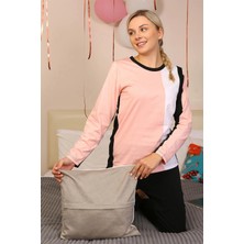 Veralya Kadın Uzun Kol Penye Pijama Takım Somon