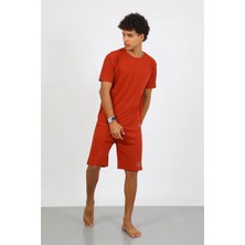 Veralya Erkek Pamuk Lakost Alt Üst Kaprili Pijama Takım Kremit