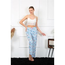 Veralya Kadın Pamuklu Alt Pijama Mavi