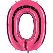 Pandoli 0 Rakam Folyo Balon 100 cm Pembe 1 Adet