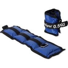 Zerogym El Ayak Ağırlığı 0,5kg x 2 Adet, Mavi Oxford Kumaş, Demir Tozlu