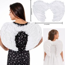 Pandoli Halloween Beyaz Renk Melek Kanadı Angel Kanat 40X55 cm 1 Adet Gösteri