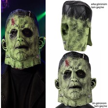 Pandoli Halloween Başa Tam Geçmeli Lateks Frankenstein Frankeştayn Maskesi Yetişkin