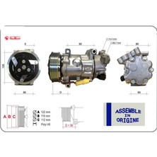 Klima Kompresörü Sıfır Ürün Cıtroen Berlıngo 1.6 Bluehdi C3 Pıcasso C4 Coupe C5 Iıı C5 I Skoda Ko Dı Gua 6453.QL/ 9651911480/ 6453.QN/ 6453.QK