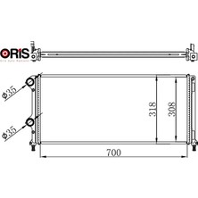 Oris Radyatör Doblo 1.9 Jtd-1.3mtj Mek Ac Klimasız 700×305X38 -46807378 Orıs 55174187/ 51779233/ 51861635