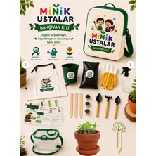 Minik Ustalar Çantalı Bahçıvan Kiti | Çocuk Bahçe Seti | Saksı ve Tohumlu Bahçıvan Oyunu