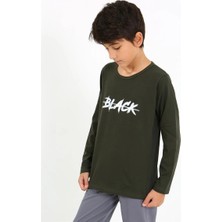 Veralya Erkek Çocuk Uzun Kol Penye Pijama Takım Haki