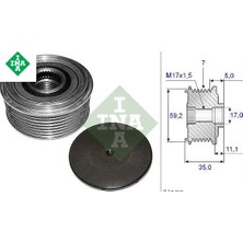 Alternatör Kasnağı Rulmanlı Transit 2.4 Tdcı 00-06 Alternatör Oem No Için: 2C1T10300BA Ina 1498518/ 4461712/ R2C1T10300BA