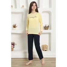 Veralya Kız Çocuk Penye Pijama Takım Sarı