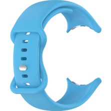 Caseonn Google Pixel Watch 5 45MM Kordon Esnek Spor Silikon Kayış Mavi