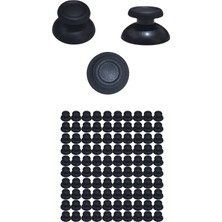 JoyHood Ps4 Dualshock 4 Uyumlu Siyah Analog Topuz Mantar Başlık - 100 Adet Oyun Kolu Tamir ve Değişim Seti