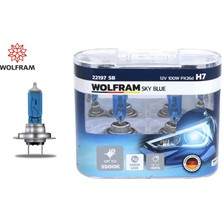 Ampul 12V H7 100 PX26D Sky Blue Beyaz Işık Wolfram  22197 Sb