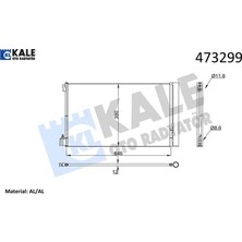 Klima Radyatörü Kondenseri Opel Insignia A 08>17 1.6 Xer-Let 1.6-2.0 Cdtı Brazıng Al-Al 647×38 2×12 Kale Radyatör 1850134/ 13330217/ 1850 377